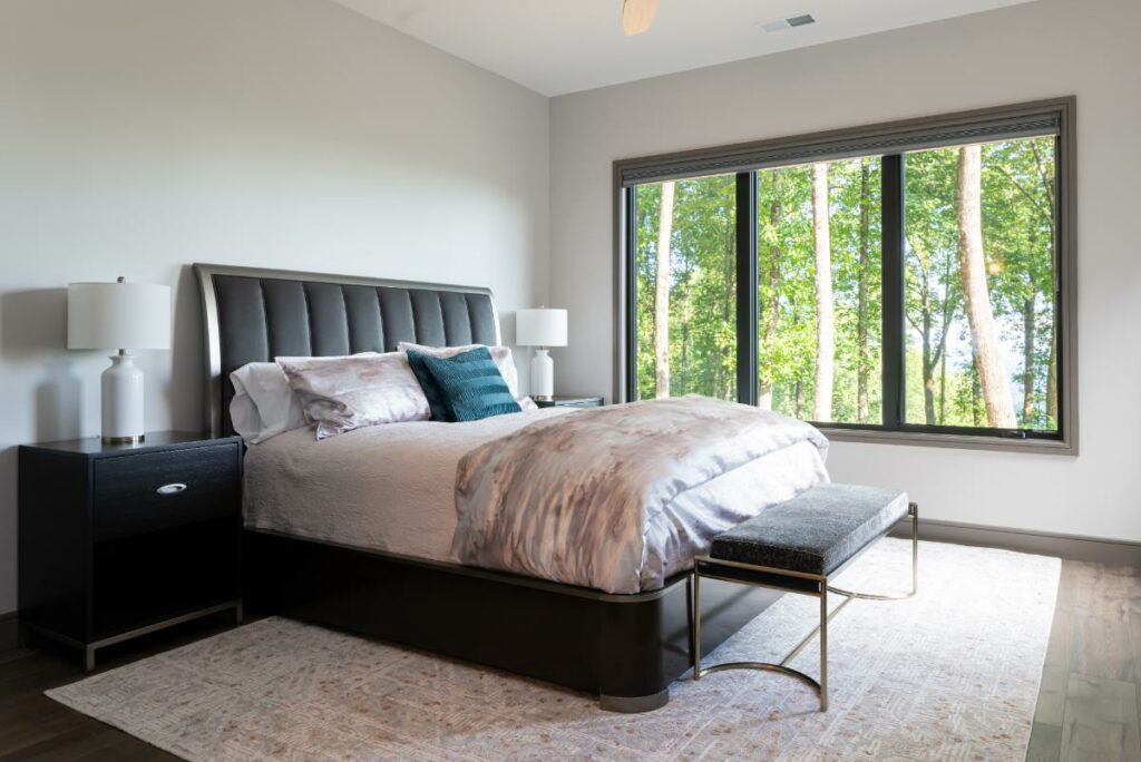 moody mountain modern bedroom