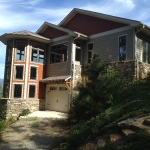 Black Mountain renovation - three story turret, spiral staircase