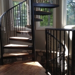 Three story spiral stair case
